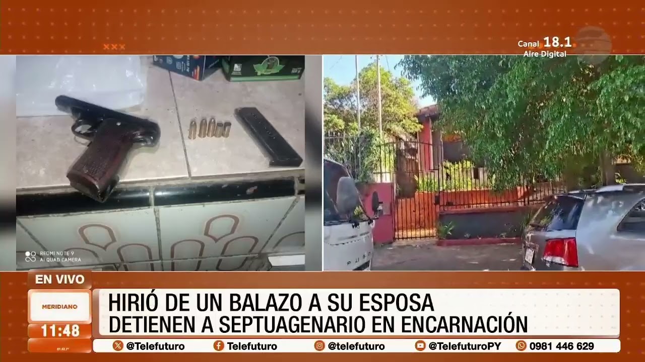 Hirió de un balazo a su esposa en Encarnación