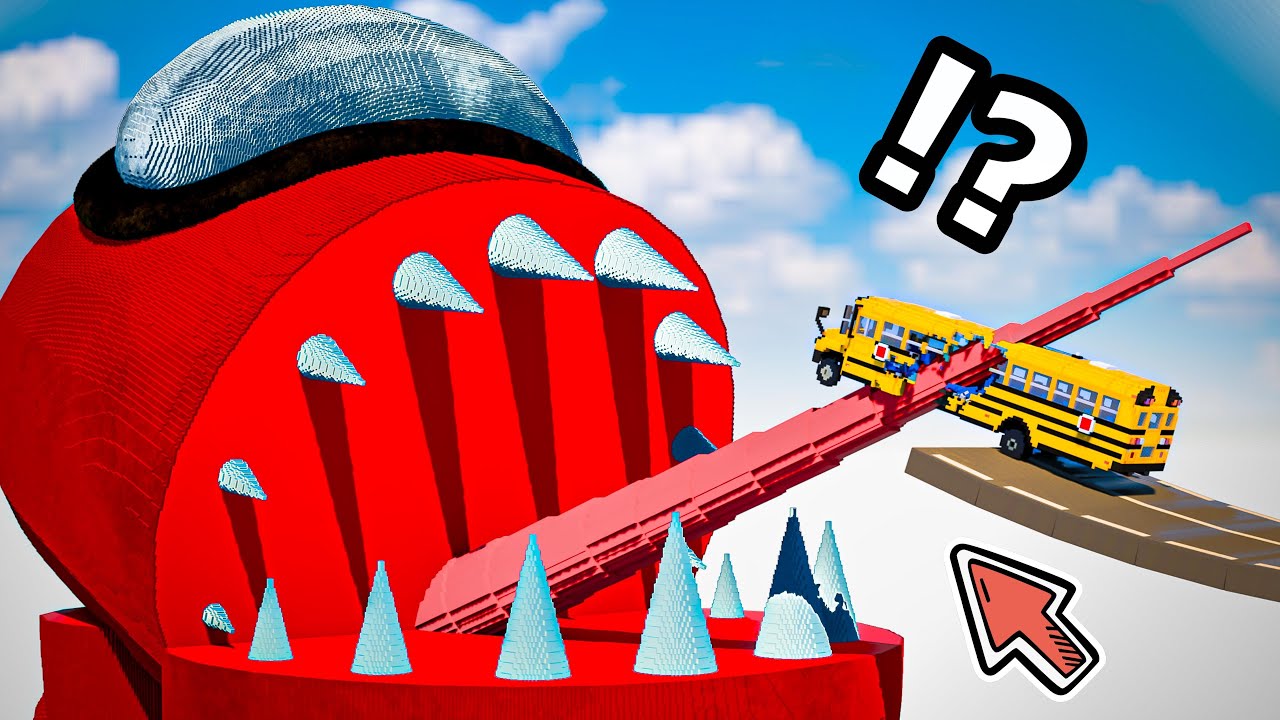 😝『校車 vs 太空狼人殺』😨  ! ! ! 我駕駛一台公車直接飛向空中撞擊太空狼人 ! ? 【模擬器遊戲】