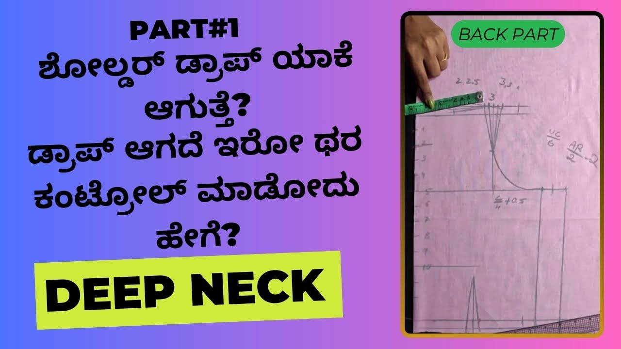 Live Class: Deep Neck 3-Dart Blouse Drafting & Cutting | Chest Method | Online Stitching Class - 1