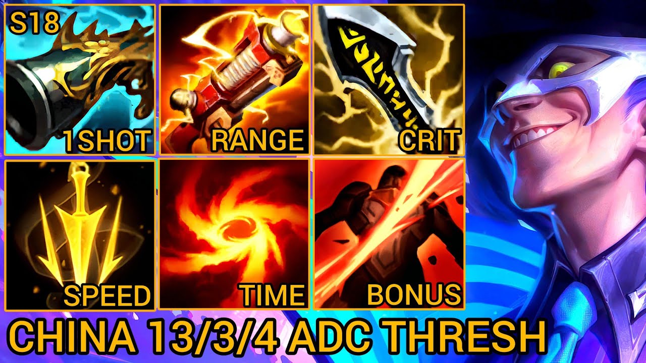 ADC Thresh MVP 13/3/4 - China Server Wild Rift Season 18 New Build Best Tier By Tiarty
