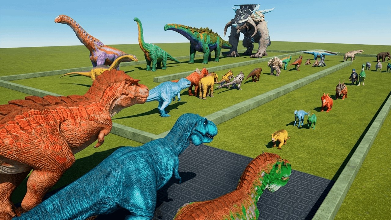 2025 REX vs All ARK Dinosaurs (smallest to biggest)