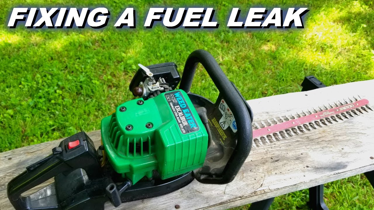 Hedge trimmer won't start and leaking gas