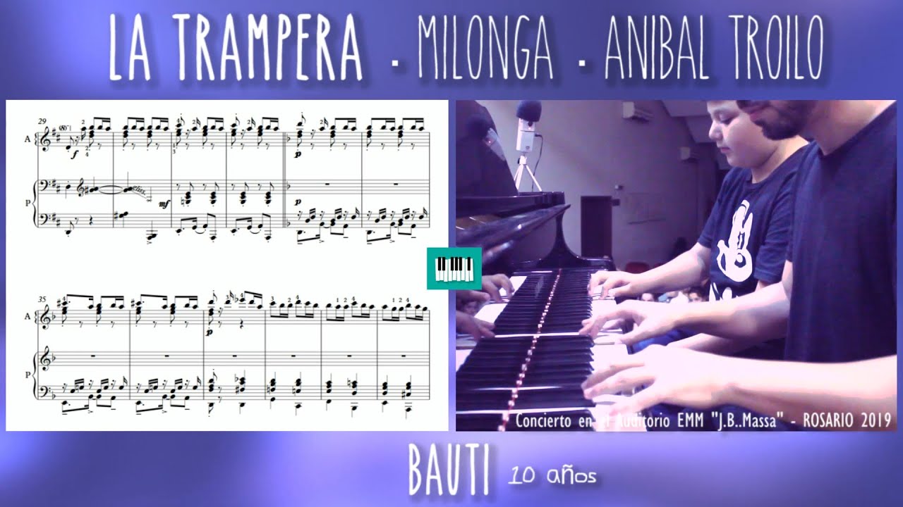 La Trampera (PIANO) ► TANGO para NIÑOS 👧👦