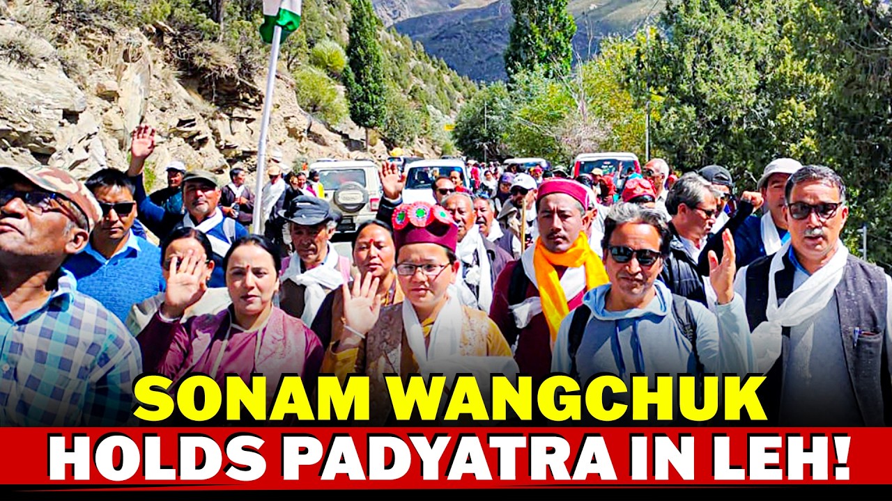 LIVE: Sonam Wangchuk Hits Leh Streets! Demands Ladakh Statehood & Sixth Schedule