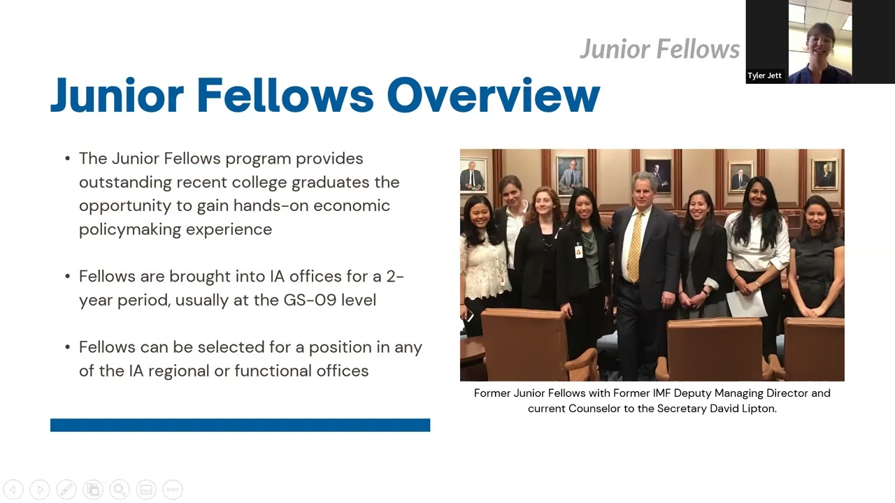 Info Session: U.S. Department of Treasury Office of International Affairs Junior Fellowship Program