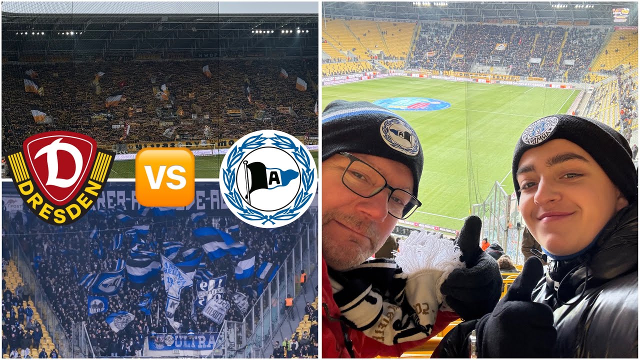 Auswärts im Osten⚽️🇩🇪|Remis gegen Dynamo💪🏽💥|Arminia Bielefeld vs. Dynamo Dresden🖤🤍💙|Stadionvlog🏟️📸