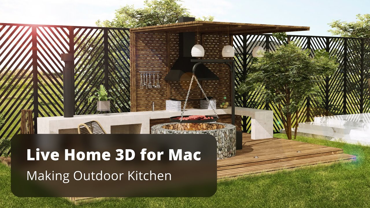 Making Outdoor Kitchen - Live Home 3D for Mac Tutorials