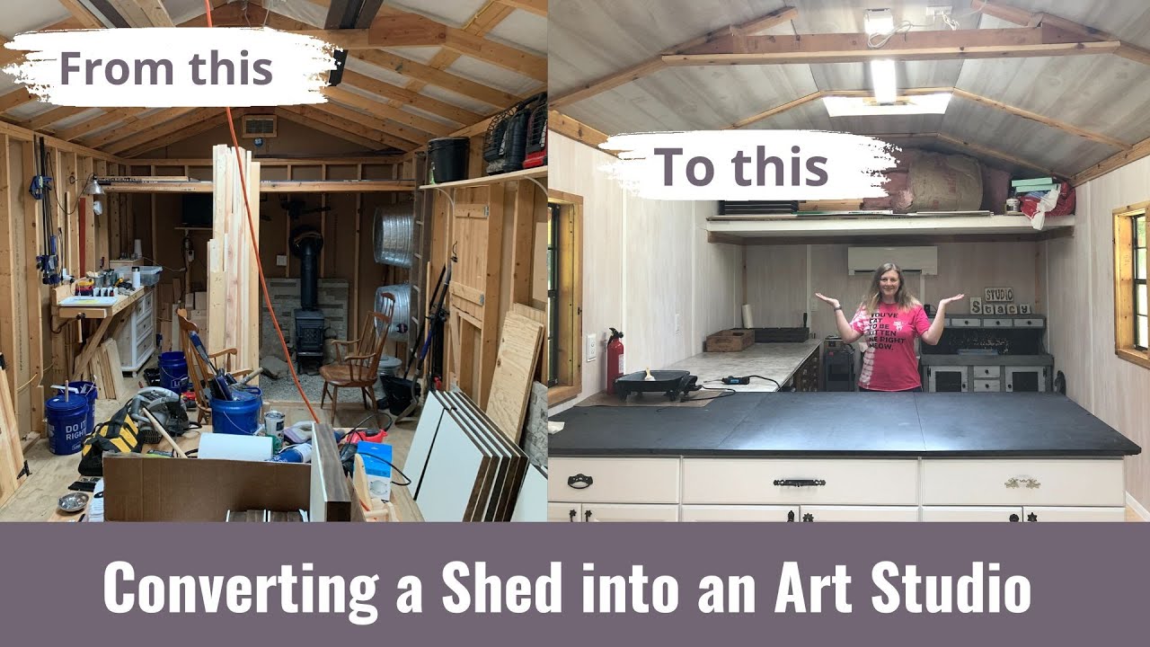 Converting a Shed into an Art Studio: From start to finish