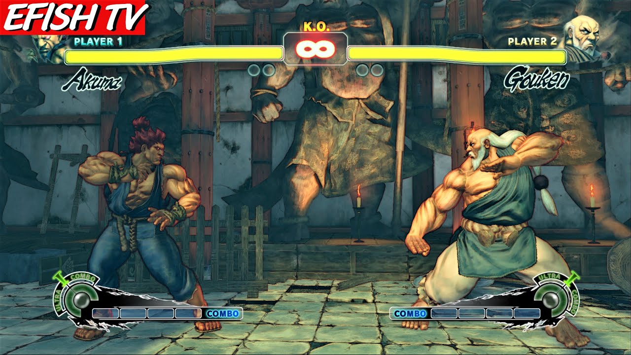 Акума против Гокена (Самый сложный ИИ) - Ultra Street Fighter IV