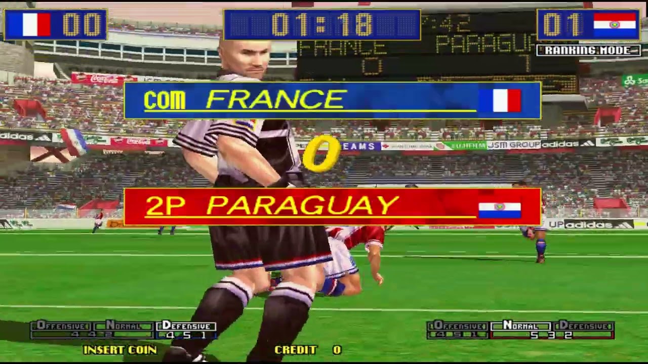 Virtua Striker 2 Version 99 - Paraguay Playthrough (Ranking Mode)