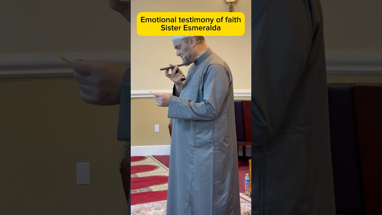 Emotional Testimony of Faith - Sister Esmeralda Revert&rsquo;s to Islam. #revert #muslimah #shorts