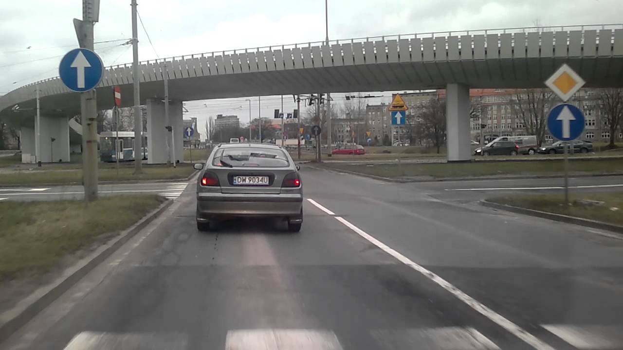 Grabiszyńska - Grunwaldzka - WROCŁAW SAMOCHODEM (22.01.2012)  HD