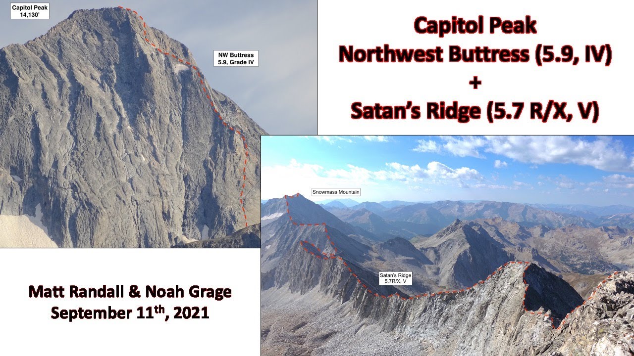 Satan's Ridge Traverse (5.7, V) with the NW Buttress (5.9, IV) 