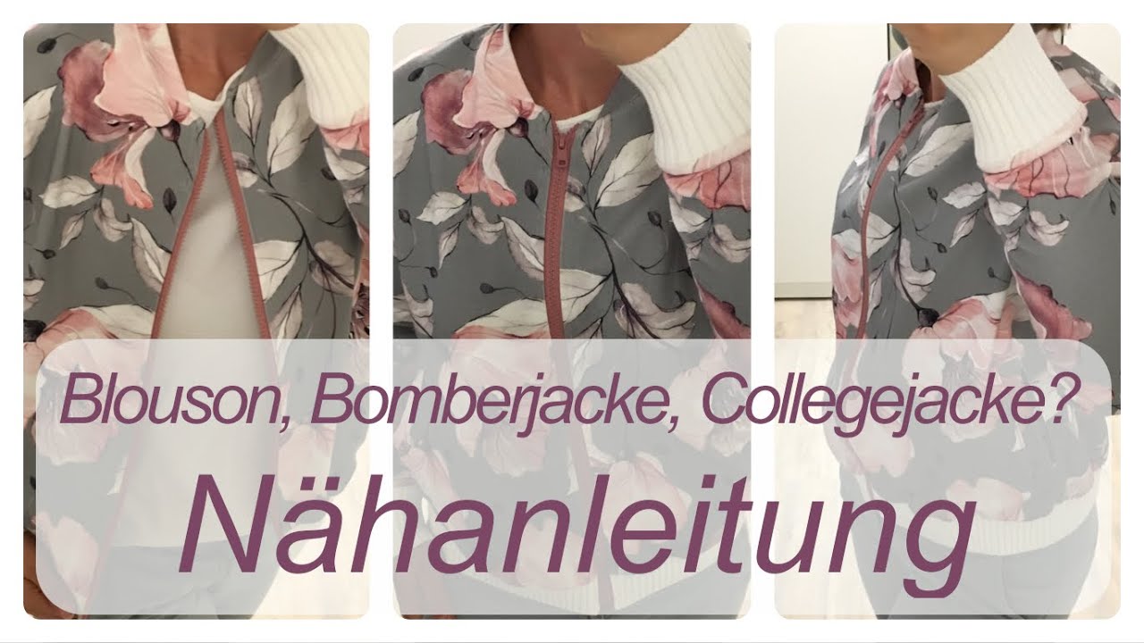 Blouson, Bomberjacke, Collegejacke? Nähanleitung mit Schnitterstellung