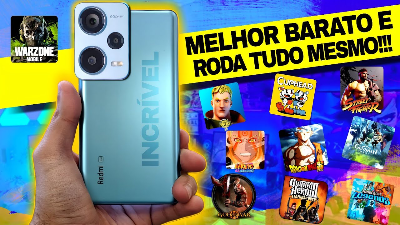 REDMI NOTE 12 PRO JOGUEI WARZONE MOBILE e VÁRIOS GAMES PESADOS e é INCRÍVEL! REDMI NOTE 12 PRO 5G
