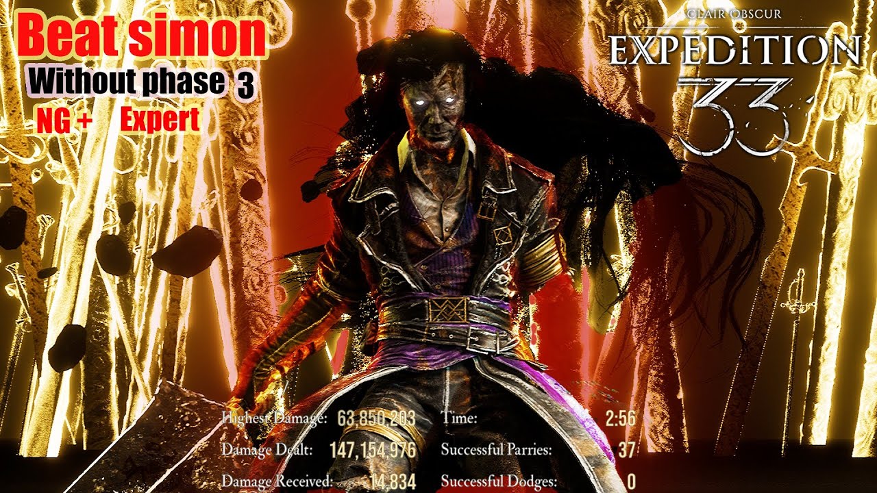 Beat simon (Clair Obscur: Expedition 33) | NG+ | Expert | Without Phase 3 | No on shot | Only parry