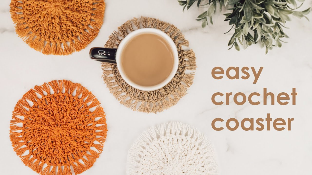 Easy Crochet Coaster Tutorial - Hello Sunshine Coaster Crochet Pattern