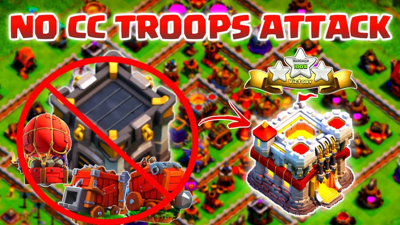 NO CC Troops TH11 Easy 3 Star Attack strategy!