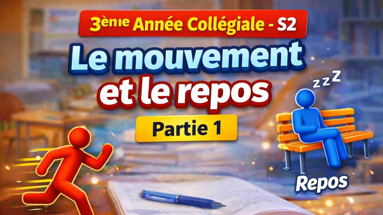 Le mouvement et le repos – Partie 1 | 3ème Année Collégiale S2