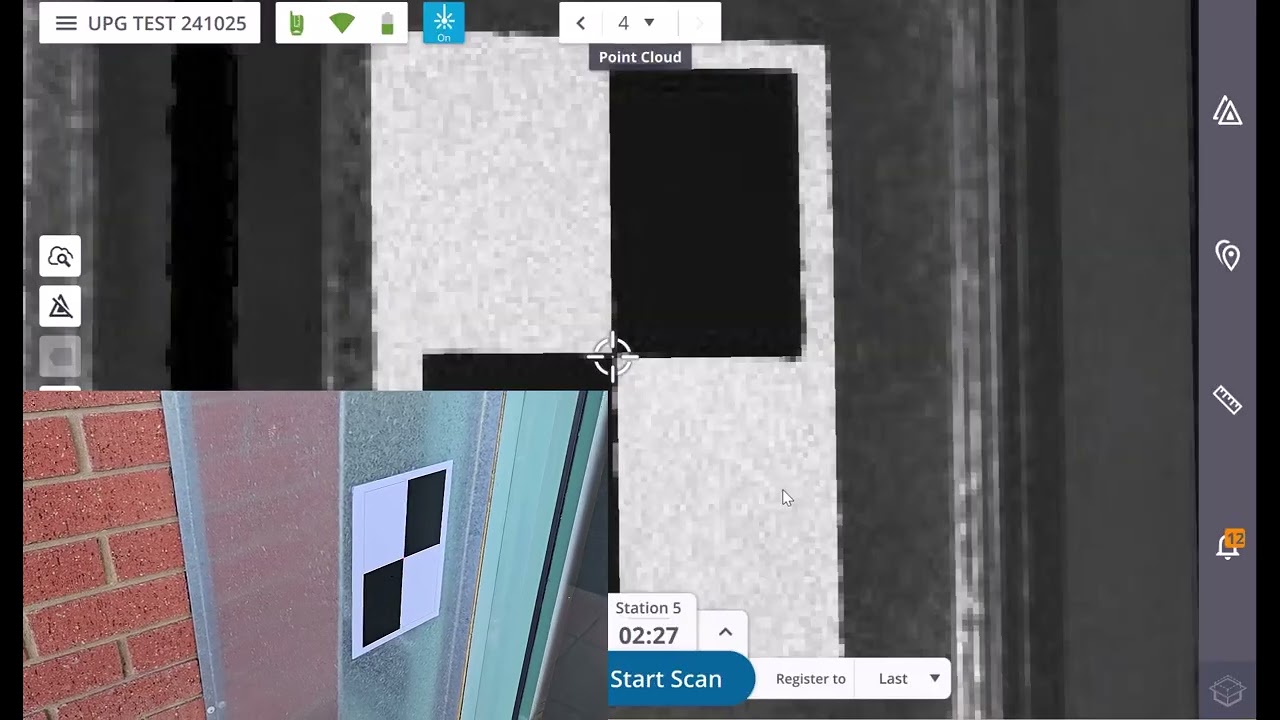 Trimble X7 and X9 with Perspective; Measuring targets using the laser pointer.