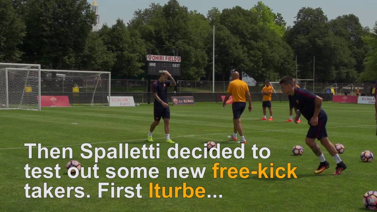 Roma Tour Day 3: El Shaarawy and Paredes show off free-kick skills