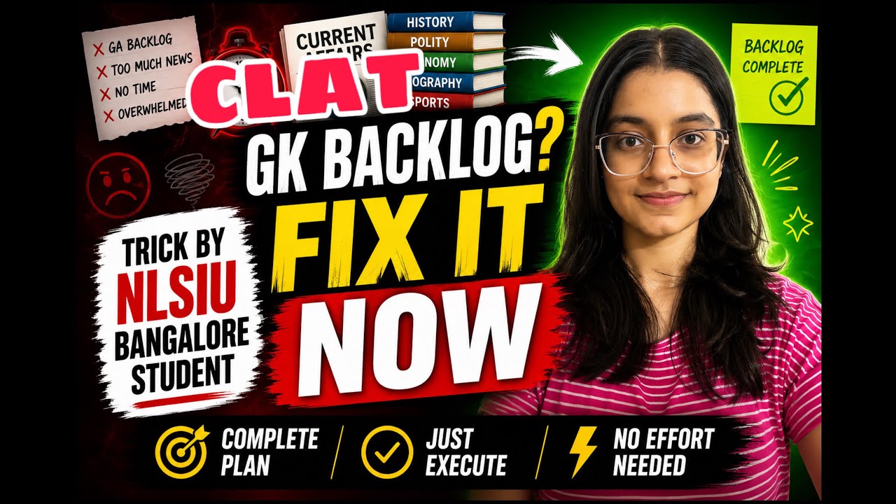 CLAT GK Backlog Hack No One Talks About🤯How to Cover Entire GK Backlog for CLAT (month wise plan)