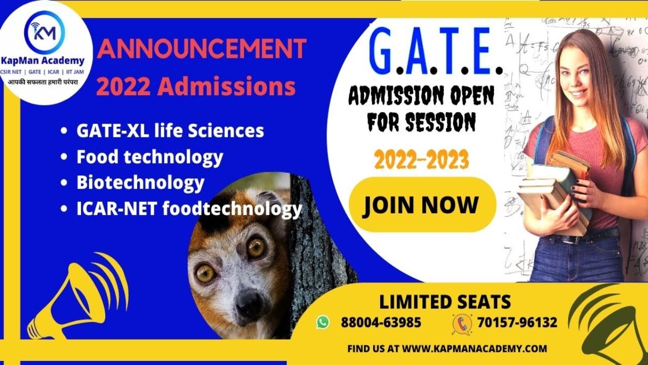 GATE FOOD TECHNOLOGY ACADEMY , ONLINE COACHING 2022-2023