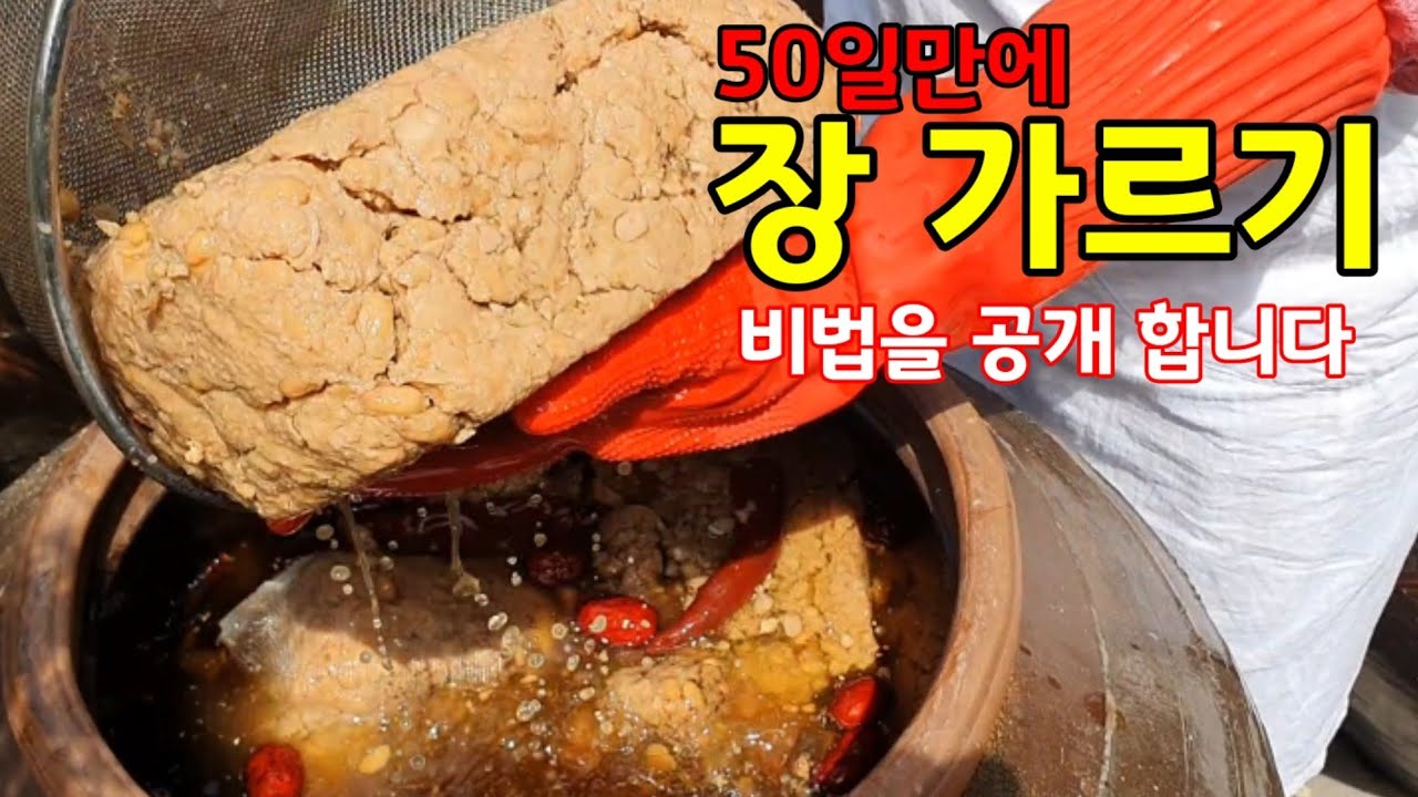 8분만 시청하세요. 맛있는 된장이 탄생됩니다