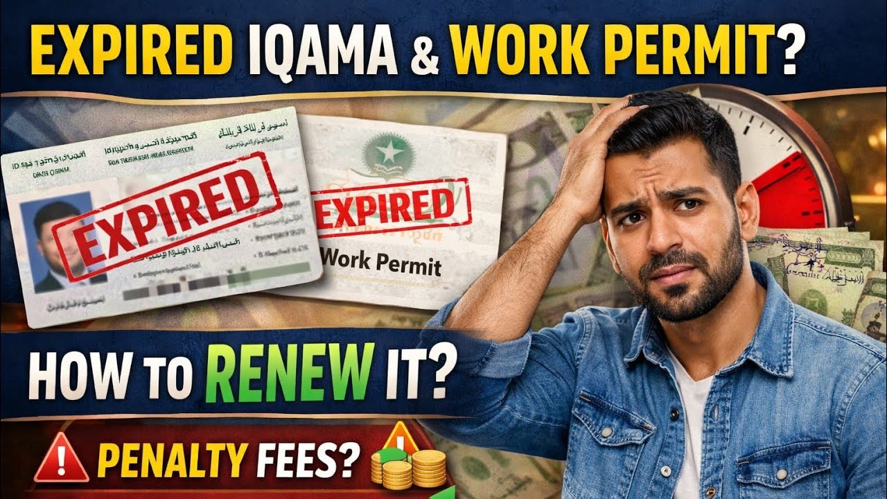 How to Renew Expired Iqama and work permit in Saudi Arabia ( iqama renewal process 2026)