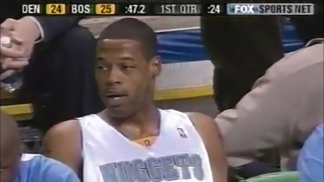 Marcus Camby Nuggets 16pts 8rebs 3blks vs Celtics (2004)