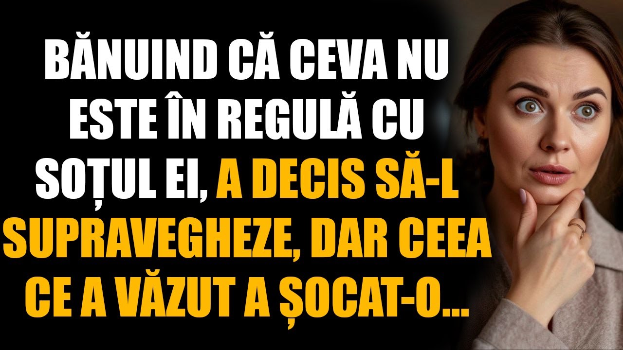 Bănuind că ceva nu este în regulă cu soțul ei, a decis să-l supravegheze, dar ceea ce a văzut a șoc