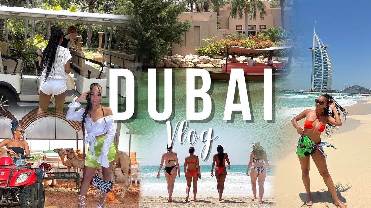 DUBAI TRAVEL VLOG | GIRLS TRIP Brunch, Quad Bikes, Desert tour, Water park, Burj Khalifa, 5* hotel