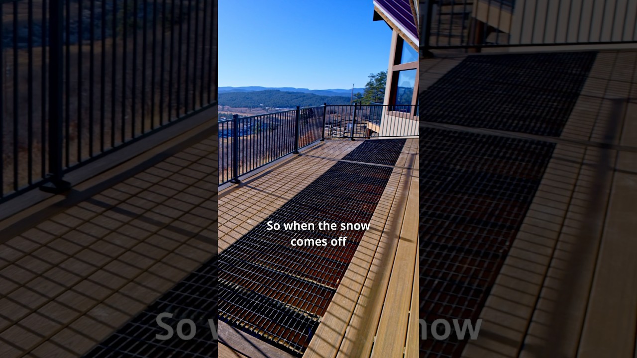 Deck rebuilt specifically for snow sliding off roof! #homeimprovement