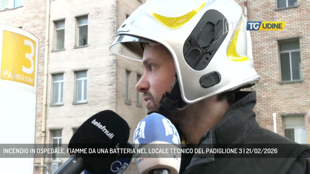INCENDIO IN OSPEDALE, FIAMME DA UNA BATTERIA NEL LOCALE TECNICO DEL PADIGLIONE 3 | 21/02/2026