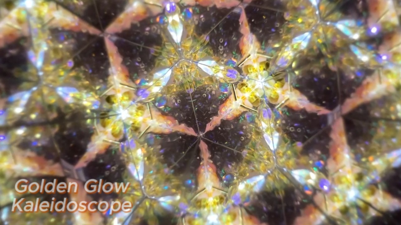 きらめく光の中へ｜ Golden Grow  -  Kaleidoscope Meditation (手づくり万華鏡の映像)