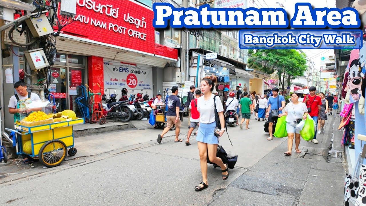 4K 🇹🇭 Bangkok City Walking Tour, Pratunam Area​ #allaboutbangkok #thailand #bkk​  #bangkok​​ 23/7/25