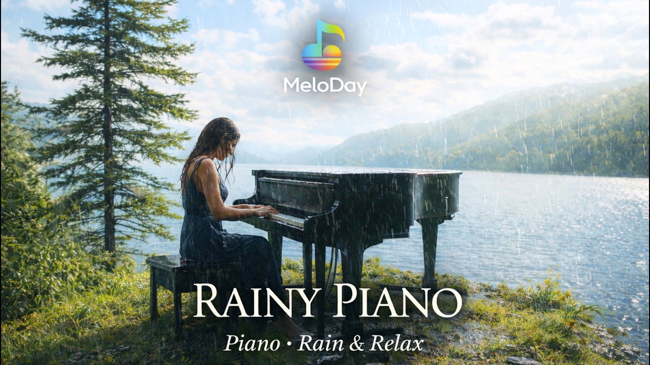 RAINY PIANO | Emotional Piano Music with Soft Rain Sounds for Sleep & Study – Nature & Melody