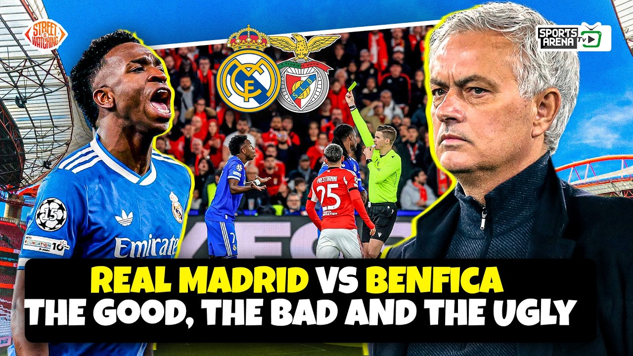 Real Madrid VS Benfica and Vinicius Jr 😳