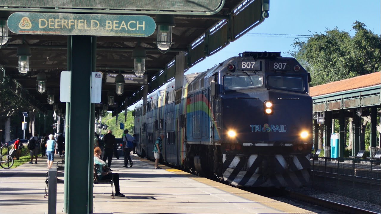 Trains at West Palm Beach! Brightline + CSX SD70MAC + More!!! || 4K 60 FPS