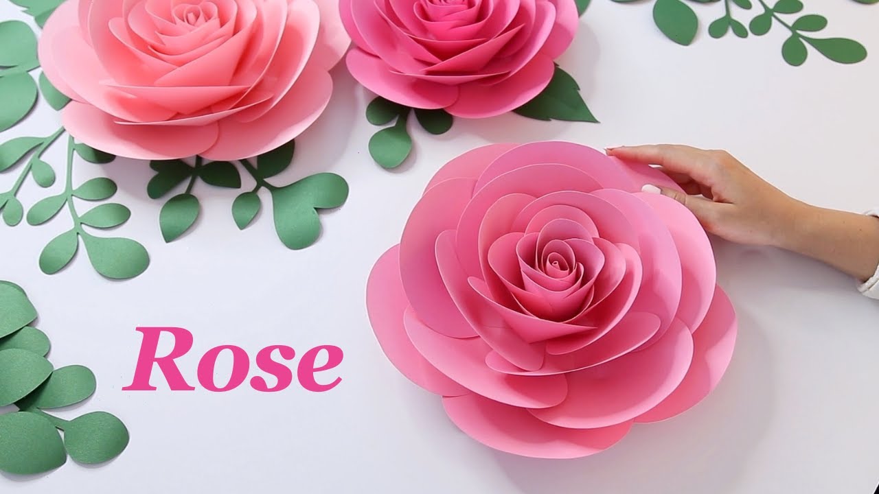HOW TO MAKE PAPER ROSE FLOWER | Foolproof Paper Flower Templates (free)