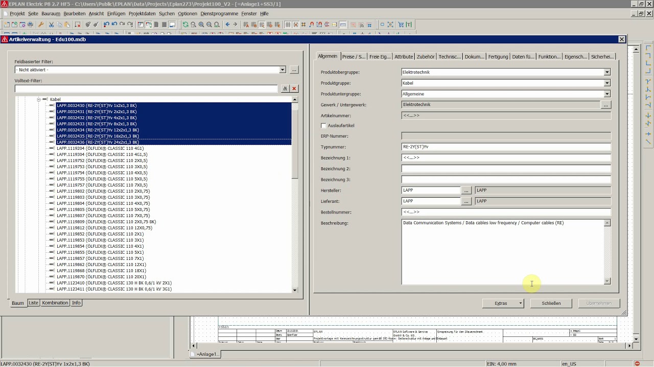 Eplan Electric P8 Einsteigerkurs - Datenbank und Artikelverwaltung (Free Preview)