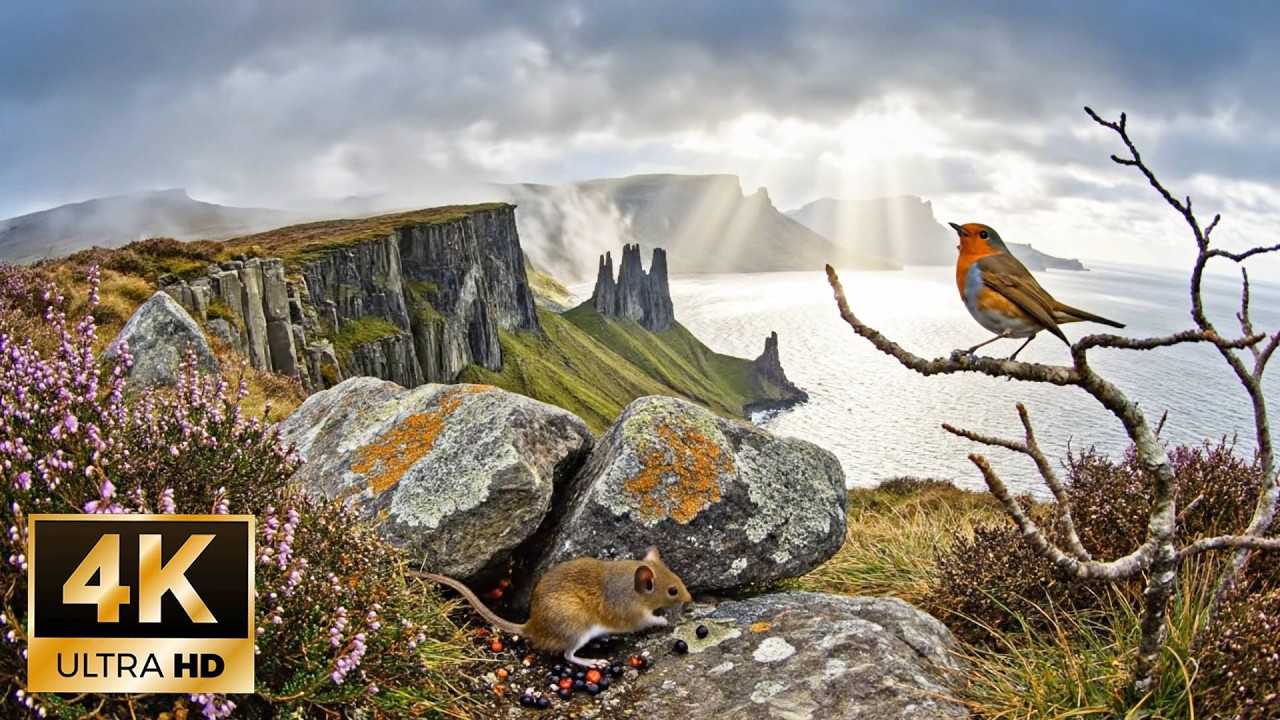 The Warbler and the Little Mouse on the Isle of Skye, Scotland 4K Ultra HD