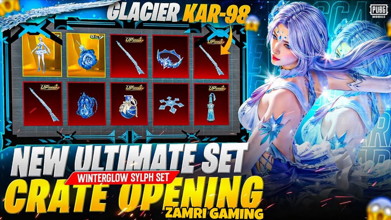OMG ! Glacier Kar98 UPGRADE 🔥  Winter Glow Sylph Outfit Create Opening 