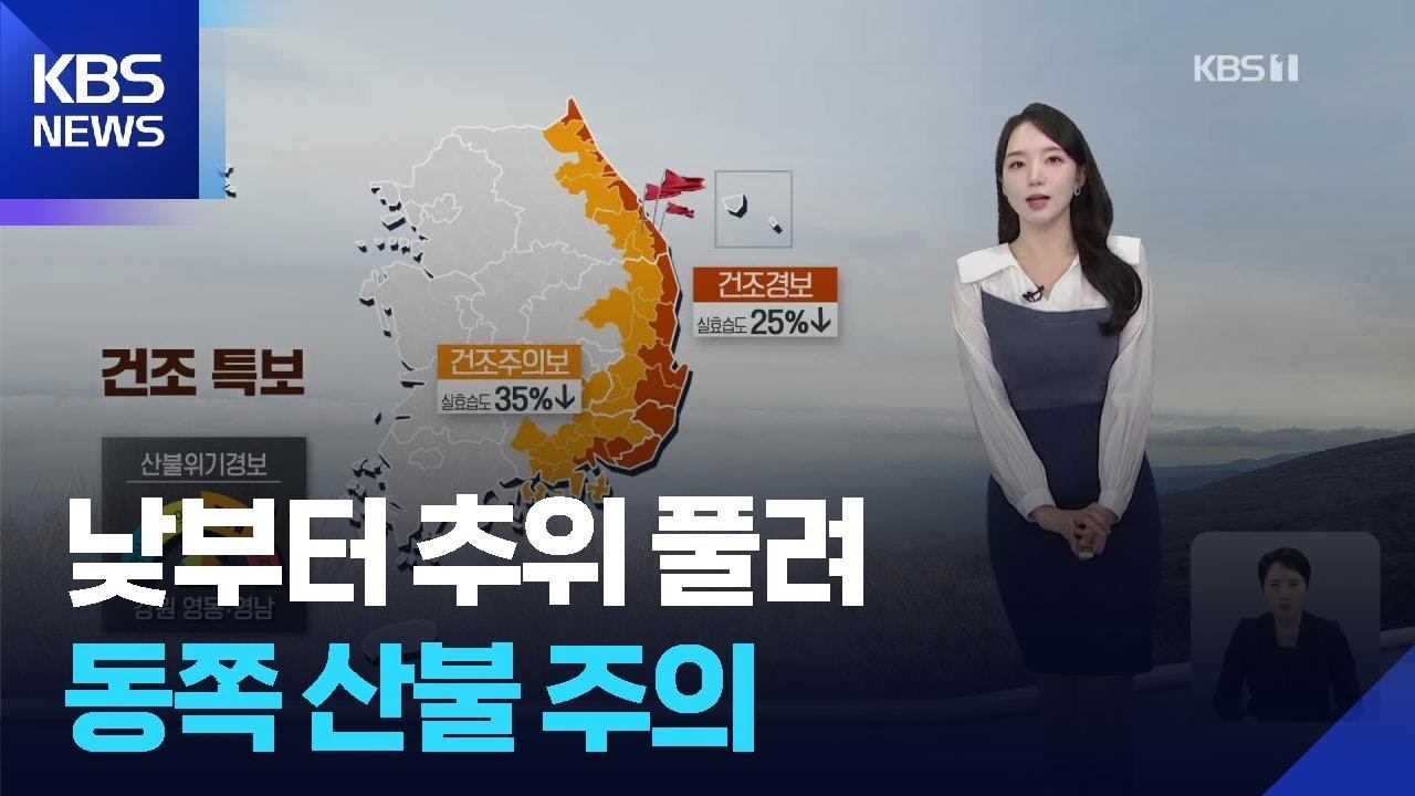 [날씨] 낮부터 추위 풀려…동쪽 산불 주의 / KBS  2026.02.03.