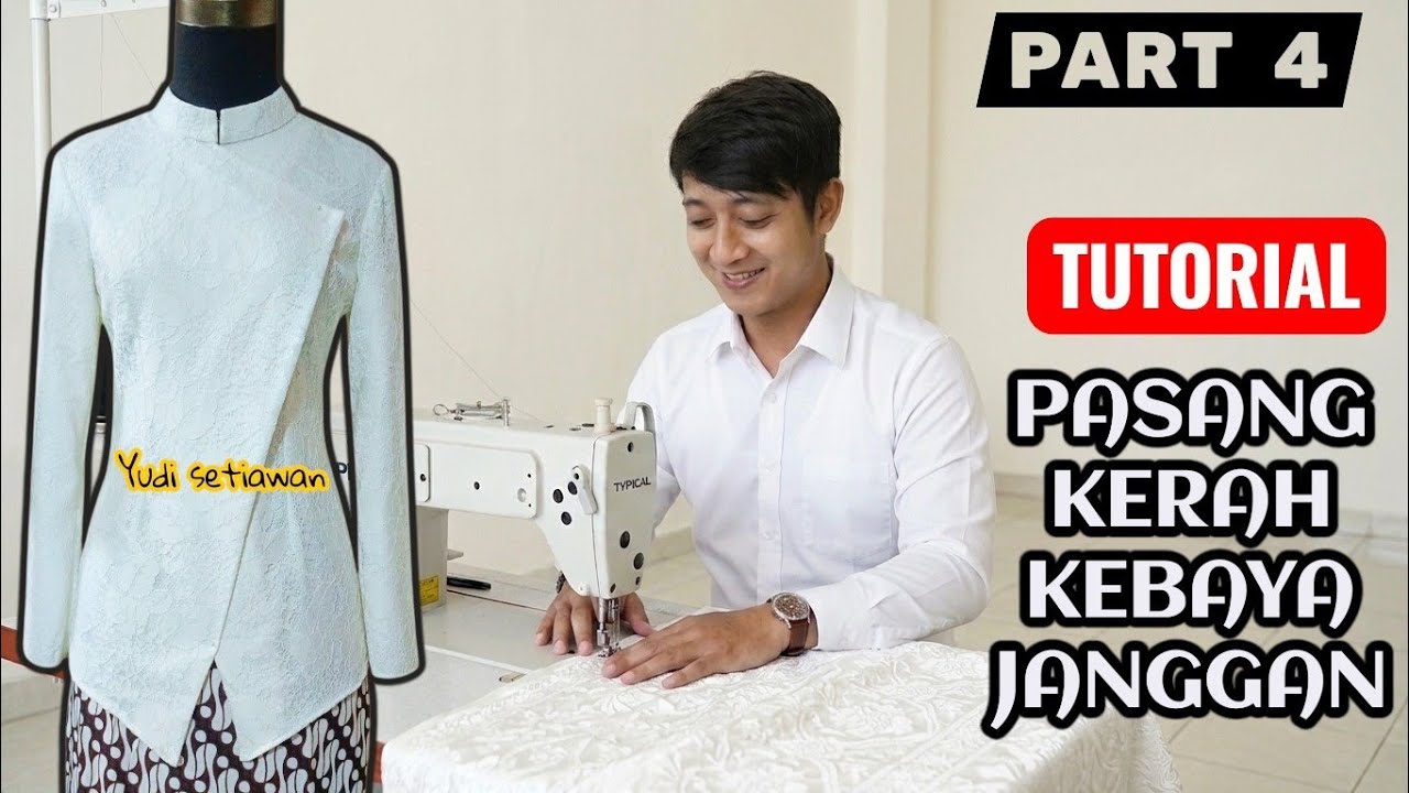 Membuat & pasang kerah Kebaya Janggan versi halusan
