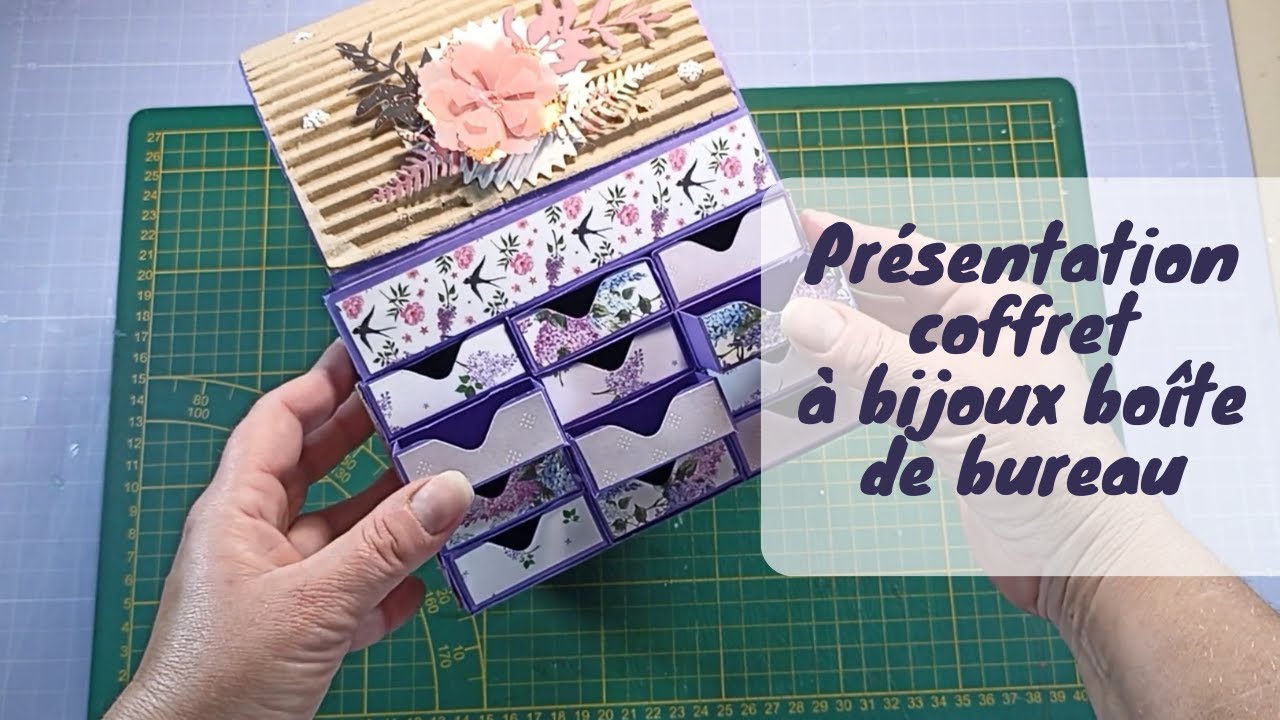 TUTO idée création boîte bijoux ou coffret cadeaux organiseur de bureau #scrapbooking #diy #action