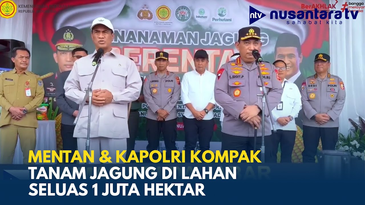Intip Mentan Amran & Kapolri Listyo Tanam Jagung di Lahan Seluas 1 Juta Hektar | NTV