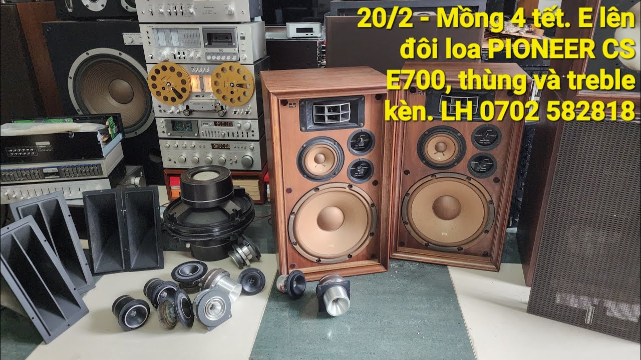 20/2 - mồng 4 tết. E lên đôi loa PIONEER CS 700, thùng loa & treble kèn. Lh 0702 582818 (Zalo)