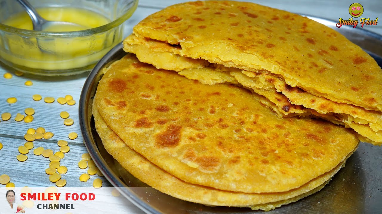 Toor Dal aur Gud ki Puran Poli | Pooran Poli Recipe by Smiley Food | Gujarati Tuvar dal Vedmi Recipe
