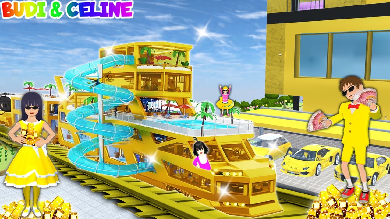 Yuta Mio Bocil Kaya Punya Kereta Baru Bertingkat 5 🥳 | Ada Pantai Dan Perosotan Di Kereta | Sakura